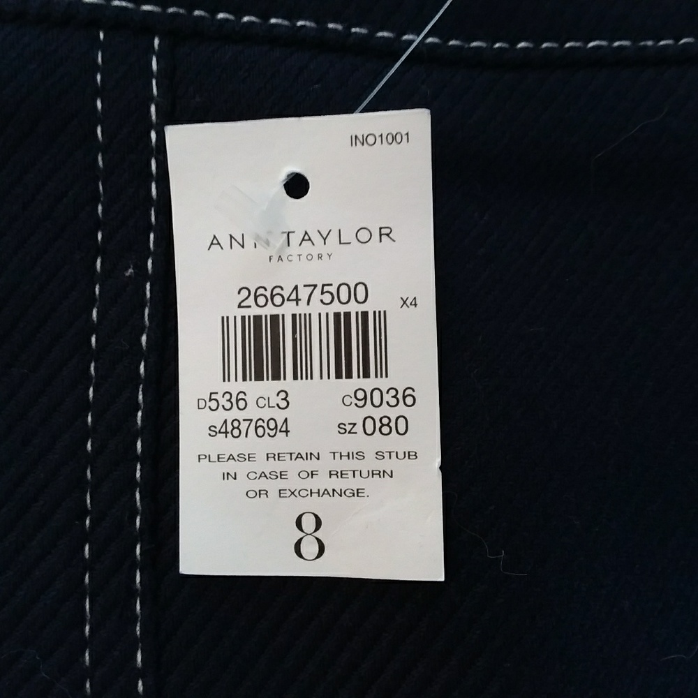 Ann Taylor Factory Women's Navy Blue Skirt NWT. - Picture 6 of 8